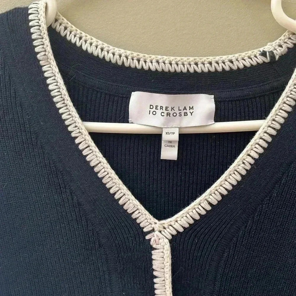 [XS]Derek Lam 10 Crosby Black Pull  Over V Neck Sweater- NWOT - Picture 3 of 8